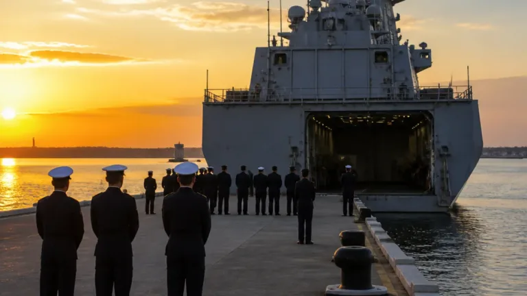 Taranto, il cacciatorpediniere Durand de la Penne lascia la Squadra Navale